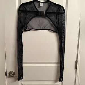 Long sleeve fishnet crop top